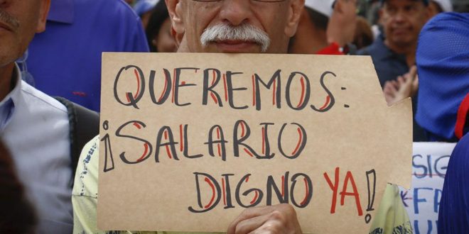 Esta será la segunda protesta exigiendo un aumento del salario mínimo